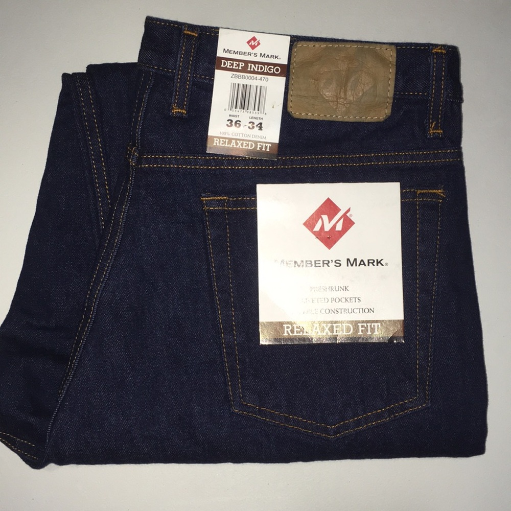 Member’s Mark Relaxed Fit Deep Indigo Jeans
